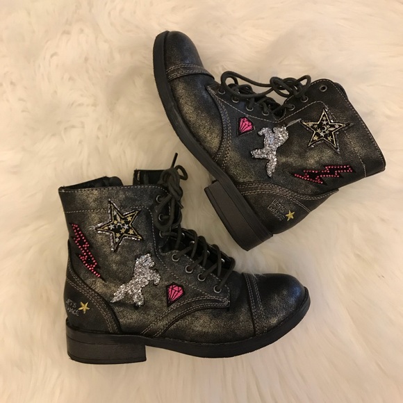 justice combat boots